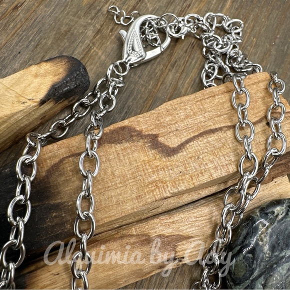 Pearls  statement chunky layered multi charms bohemian necklace - Picture 4 of 4